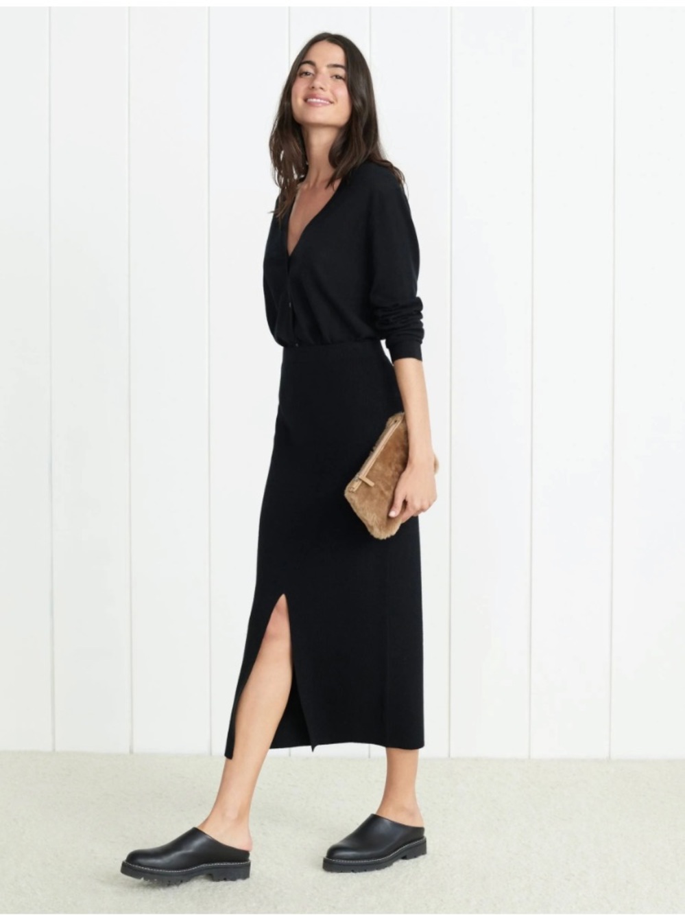 Jenni Kayne Ludlow Black Midi Pencil Skirt
